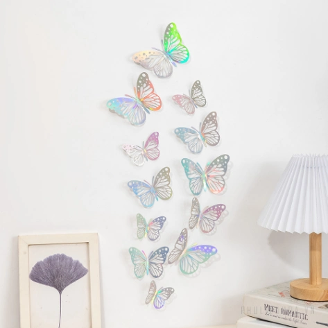 Set bươm bướm giả trang trí 3D nhiều màu sắc ảnh 20