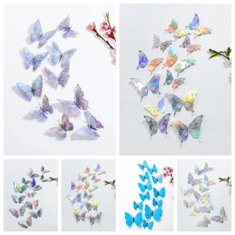 Set bươm bướm giả trang trí 3D dạng classic set 36 con ảnh 1