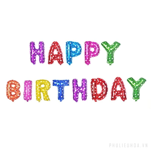 Ảnh sản phẩm Bong bóng nhôm chữ Happy Birthday  1