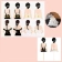 Set 40 thiệp giấy chibi cô gái váy dạ hội trang trí hoa và cắm bánh size 7x12cm ảnh 3