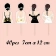 Set 40 thiệp giấy chibi cô gái váy dạ hội trang trí hoa và cắm bánh size 7x12cm ảnh 9
