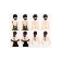 Set 40 thiệp giấy chibi cô gái váy dạ hội trang trí hoa và cắm bánh size 7x12cm ảnh 8