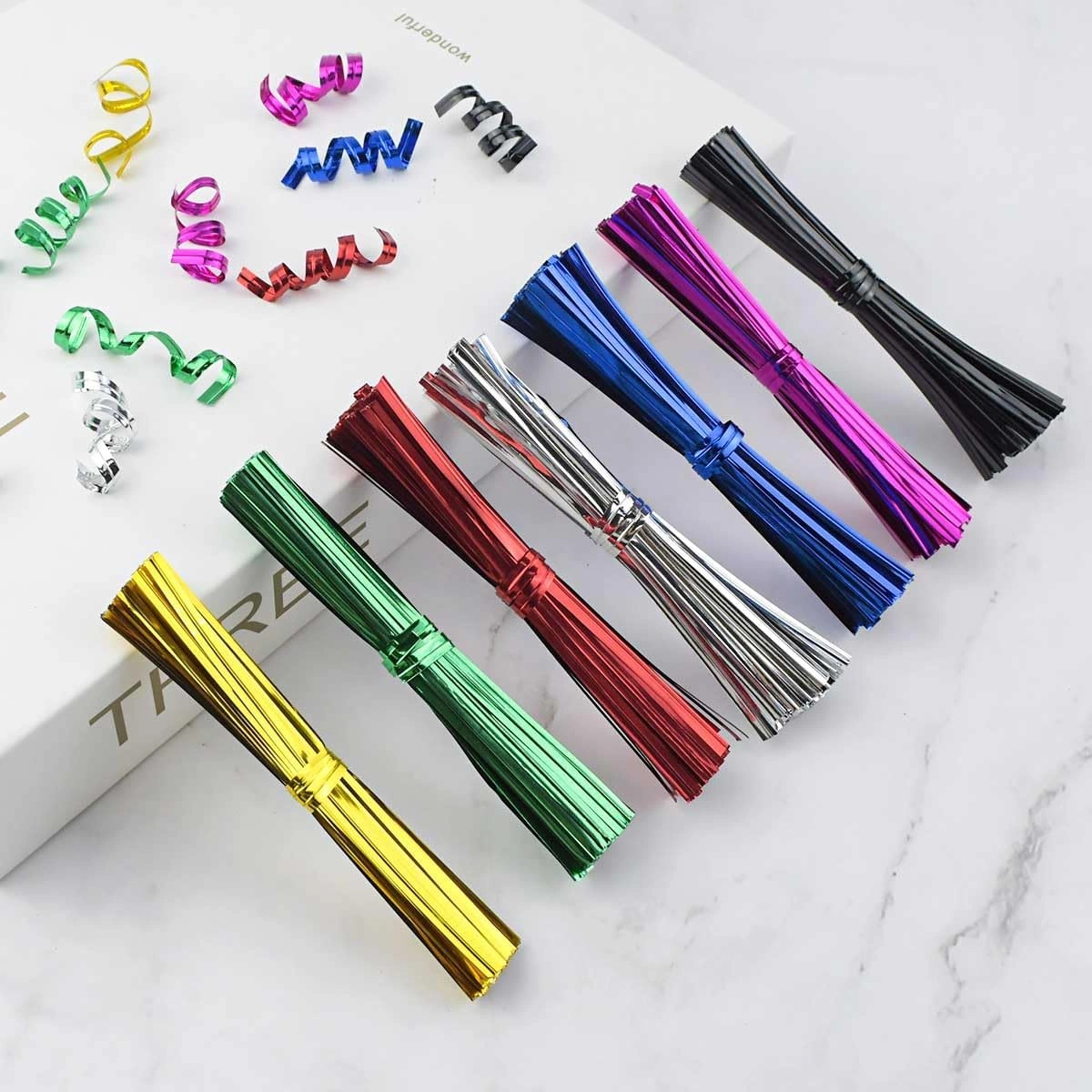 Dây kẽm kim tuyến 4mm Twist Tie bó 800 sợi ảnh 2