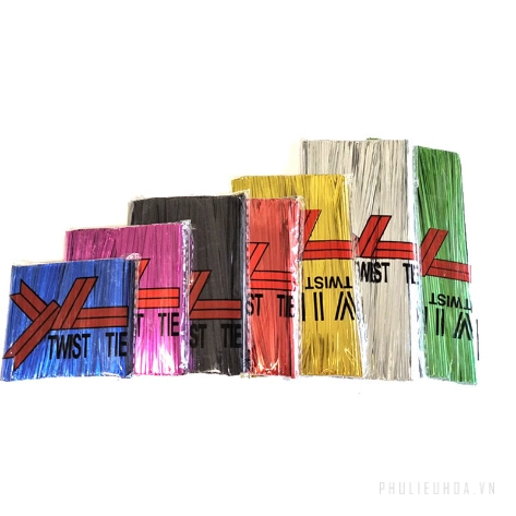 Dây kẽm kim tuyến 4mm Twist Tie bó 800 sợi ảnh 7