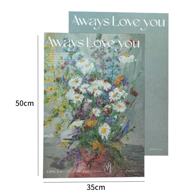 Giấy lót gói hoa sơn dầu hoạ tiết in chữ khổ 35x50cm xấp 10 tờ
ảnh 21