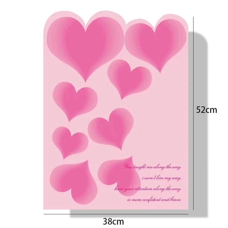 Giấy lót gói hoa viền cắt trái tim 35x50cm xấp 10 tờ ảnh 9