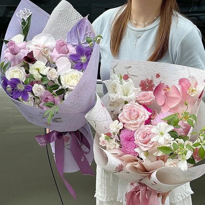 Giấy lót gói hoa họa tiết đồng nhất khổ 37x50cm xấp 10 tờ ảnh 3