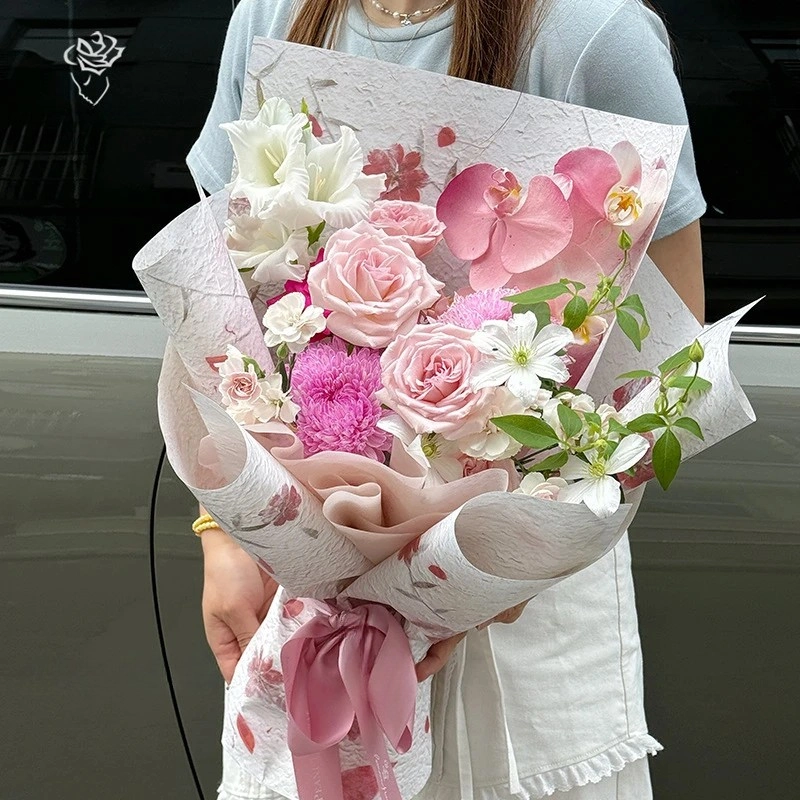 Giấy lót gói hoa họa tiết đồng nhất khổ 37x50cm xấp 10 tờ ảnh 4