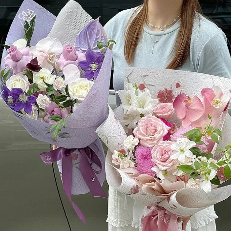Giấy lót gói hoa họa tiết đồng nhất khổ 37x50cm xấp 10 tờ ảnh 3