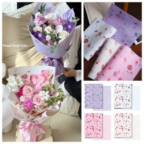 Giấy lót gói hoa họa tiết đồng nhất khổ 37x50cm xấp 10 tờ ảnh 1