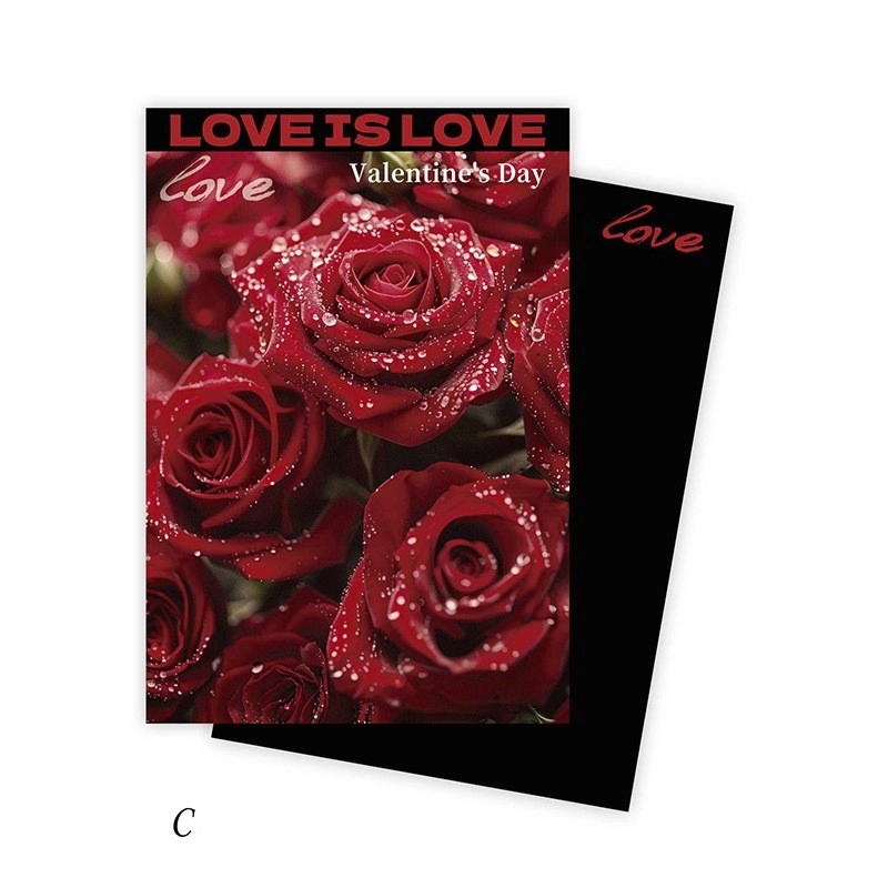 Giấy lót họa tiết hoa hồng đỏ xấp 10 tờ 35x50 Valentine's Day ảnh 9