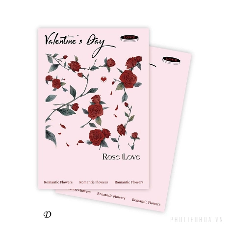 Giấy lót họa tiết hoa hồng đỏ xấp 10 tờ 35x50 Valentine's Day ảnh 10