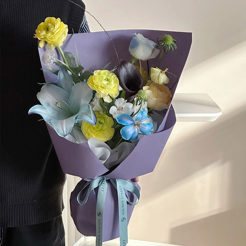 Cuộn 10yard giấy kraft 80gsm gói hoa mỹ thuật không thấm nước ảnh 4