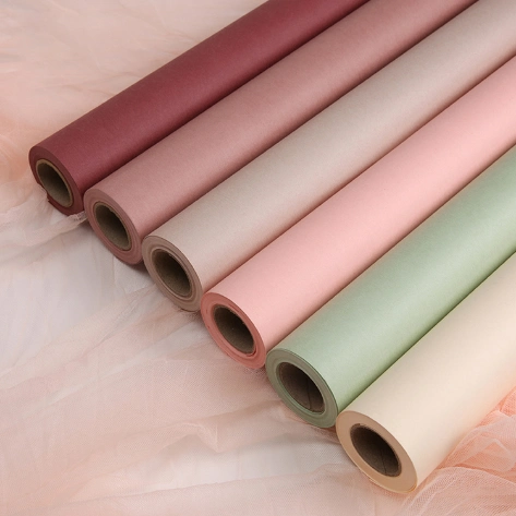 Cuộn 10yard giấy kraft 80gsm gói hoa mỹ thuật không thấm nước ảnh 1