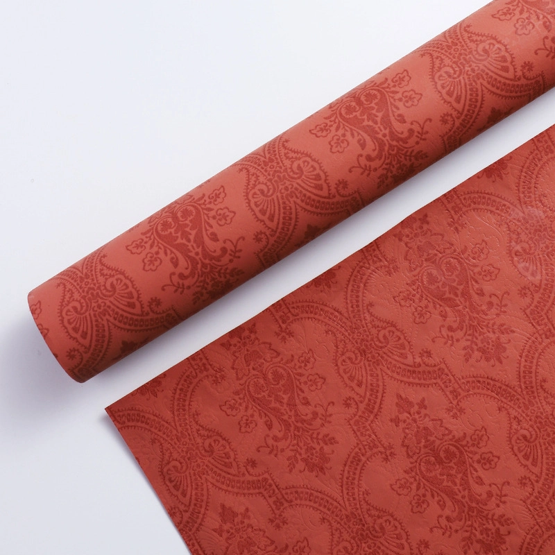 Giấy gói hoa họa tiết giả PU cổ điển cuộn 60cm x 6 yard ảnh 20