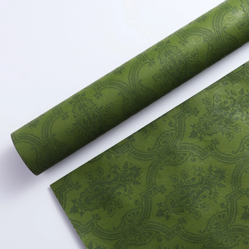 Giấy gói hoa họa tiết giả PU cổ điển cuộn 60cm x 6 yard ảnh 22