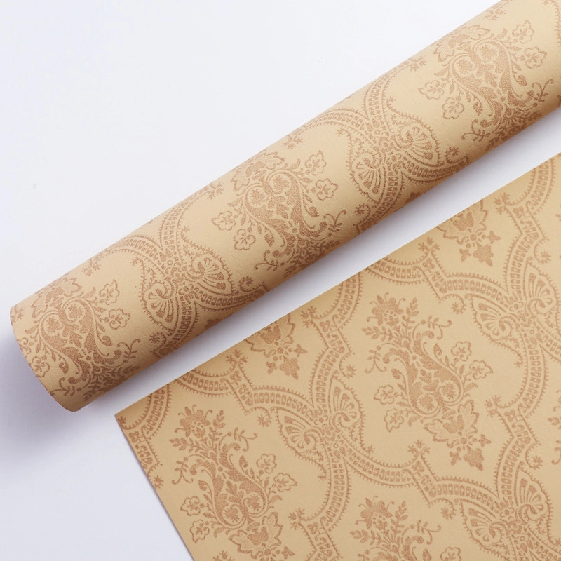 Giấy gói hoa họa tiết giả PU cổ điển cuộn 60cm x 6 yard ảnh 24