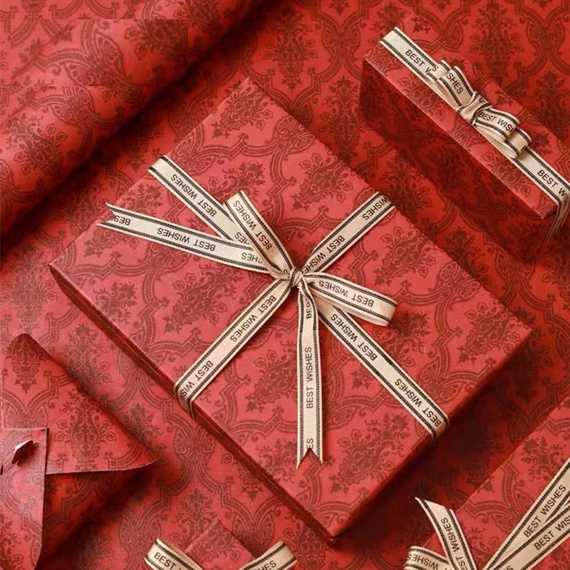 Giấy gói hoa họa tiết giả PU cổ điển cuộn 60cm x 6 yard ảnh 10