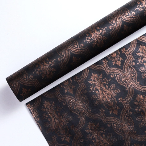 Giấy gói hoa họa tiết giả PU cổ điển cuộn 60cm x 6 yard ảnh 17