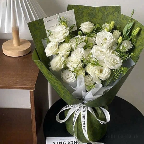 Giấy gói hoa họa tiết giả PU cổ điển cuộn 60cm x 6 yard ảnh 8