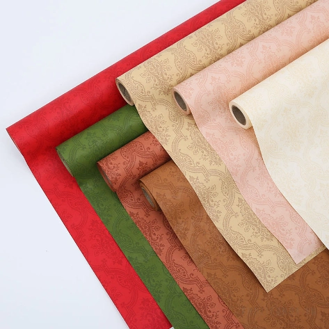 Giấy gói hoa họa tiết giả PU cổ điển cuộn 60cm x 6 yard ảnh 15