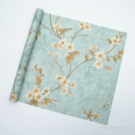 Giấy họa tiết dập nổi cánh hoa đào xấp 10 tờ ảnh 15