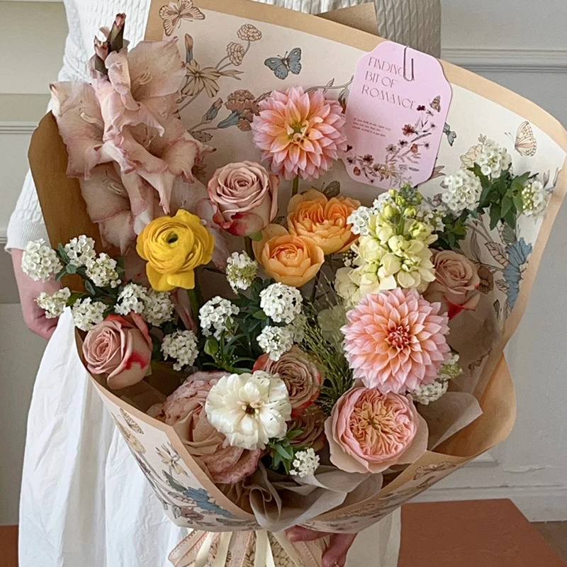 Giấy kraft lót gói hoa gam pastel xấp 10 tờ  35x50cm ảnh 9