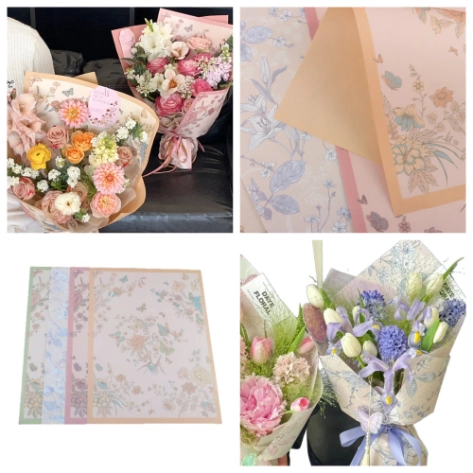 Ảnh sản phẩm Giấy kraft lót gói hoa gam pastel xấp 10 tờ  35x50cm 1