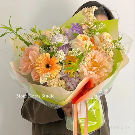 Giấy nến giấy sydney họa tiết loang gradient xấp 20 tờ 50 x 70cm ảnh 2