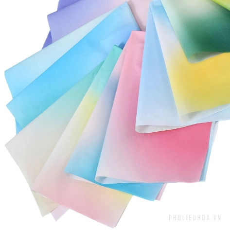 Giấy nến giấy sydney họa tiết loang gradient xấp 20 tờ 50 x 70cm ảnh 4