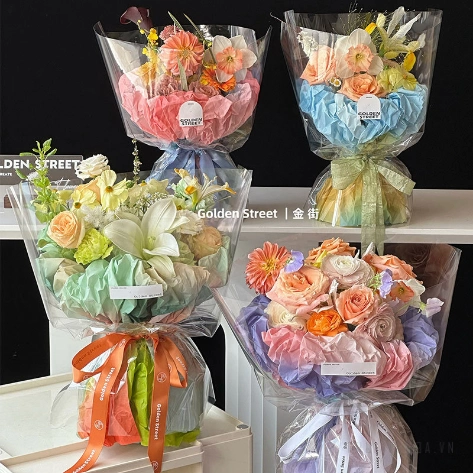 Giấy nến giấy sydney họa tiết loang gradient xấp 20 tờ 50 x 70cm ảnh 7