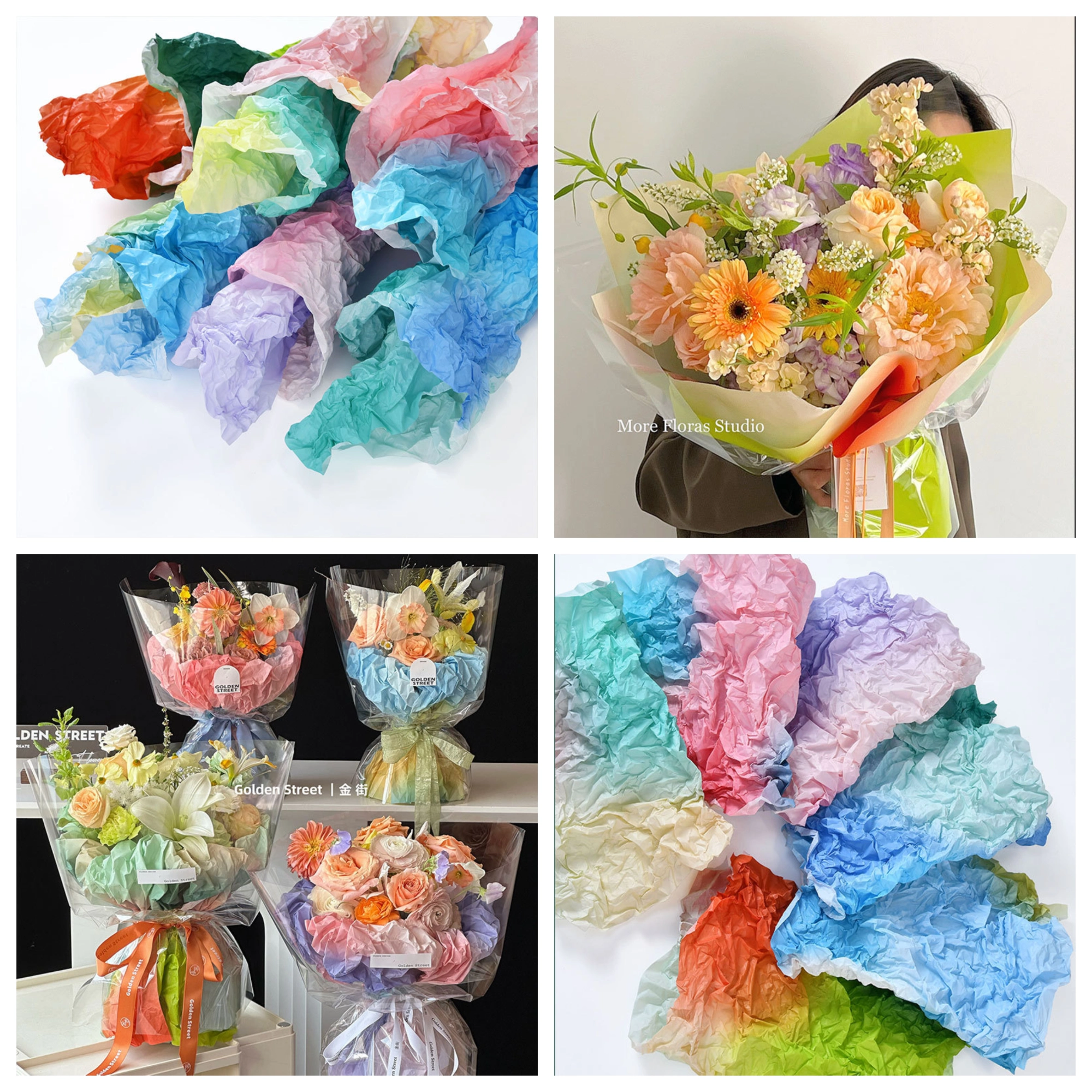 Giấy nến giấy sydney họa tiết loang gradient xấp 20 tờ 50 x 70cm ảnh 1