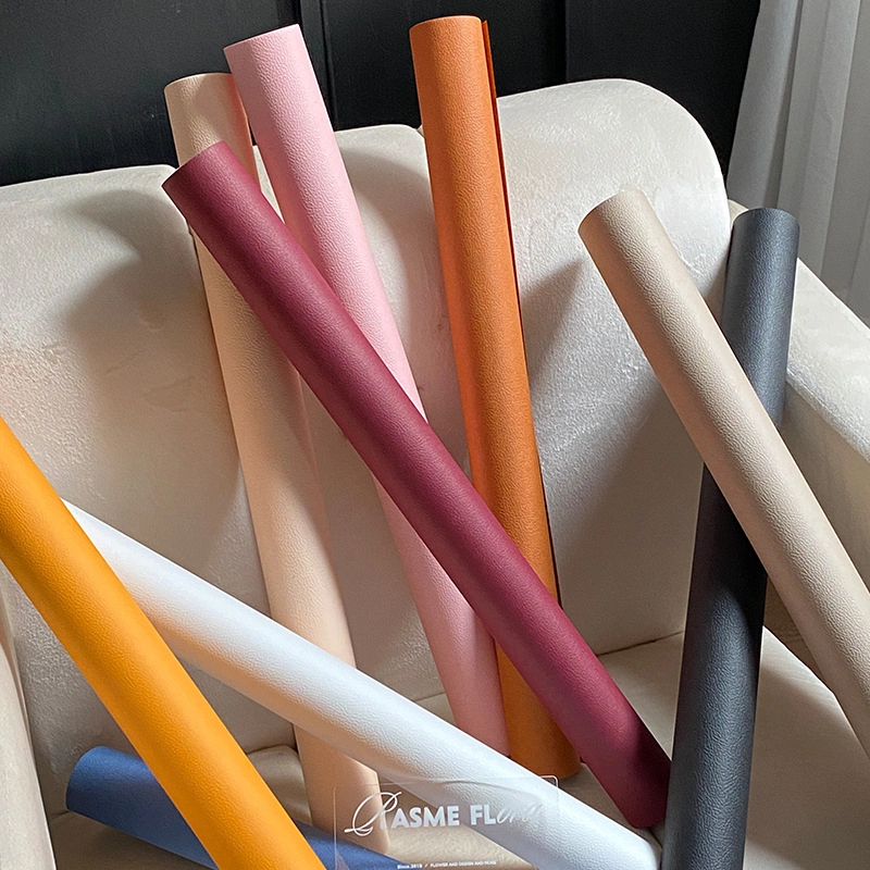 Giấy da PU Sinowrap dập nổi da cừu chất liệu giấy dày, kết cấu cao cấp cuộn 52 x 6yard ảnh 5