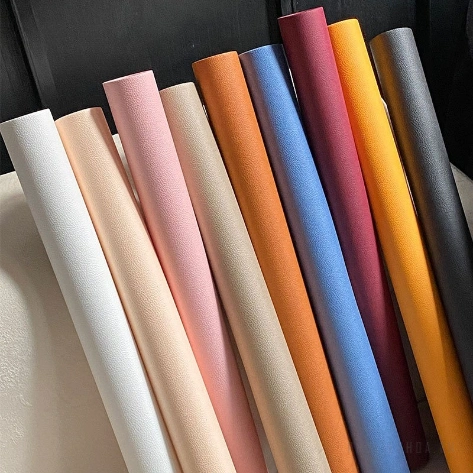 Giấy da PU Sinowrap dập nổi da cừu chất liệu giấy dày, kết cấu cao cấp cuộn 52 x 6yard ảnh 2