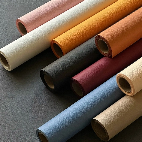 Giấy da PU Sinowrap dập nổi da cừu chất liệu giấy dày, kết cấu cao cấp cuộn 52 x 6yard ảnh 1